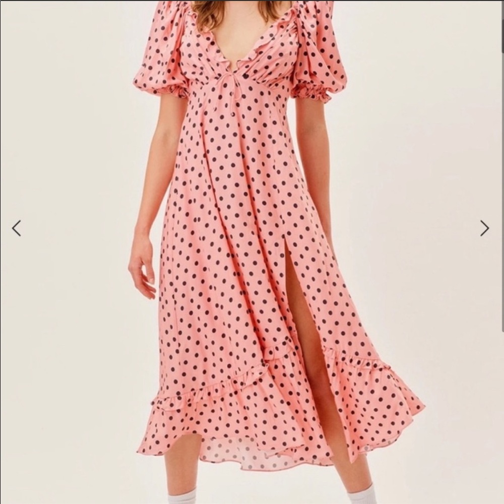 NEW Keeley Dress For Love and Lemons Polka Dot Ruffle